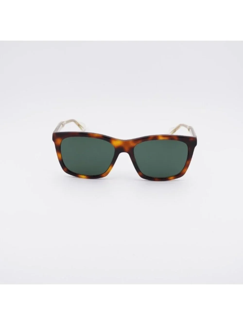 Gucci GG0558S 003 Sunglasses Havana Rectangle Frame, Green Lenses